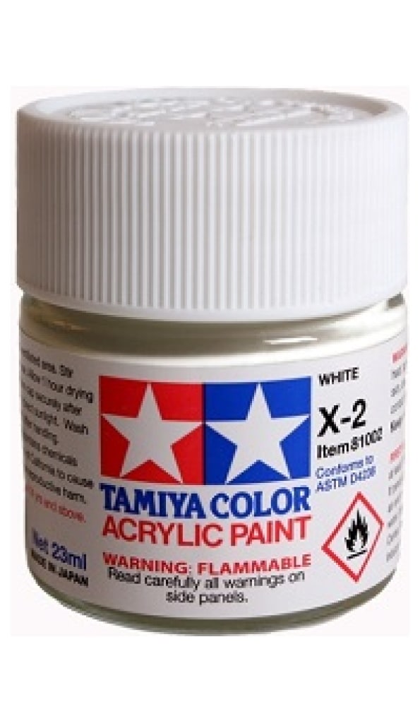 Tamiya Colore Acrylic Paint X-2 White (10ml) - Toys in Fabula